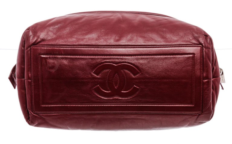Chanel Burgundy Black Quilted leather Coco Cocoon Reversible Tote Bag at  1stDibs | burgundy handbags