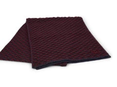 Chanel Burgundy & Blue Scarf Gloves Set