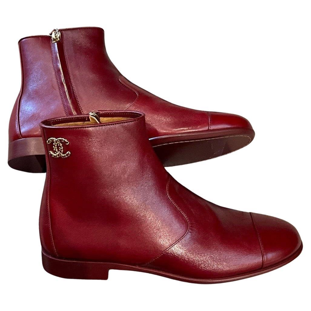 Chanel Botín Borgoña Nuevo Talla EU 37 en venta