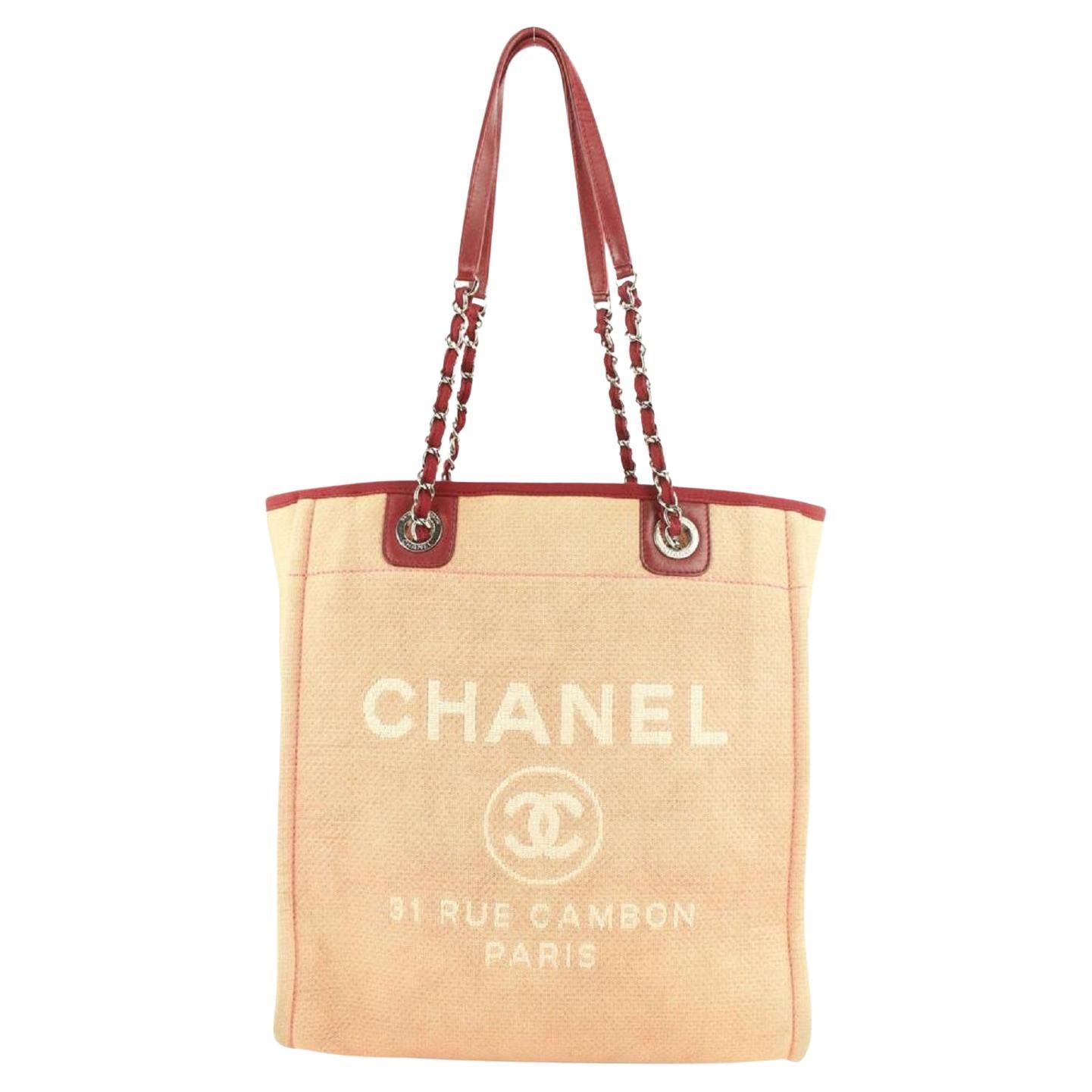Chanel Red Coco Print Beach Tote Bag 86cz56s at 1stDibs  coco chanel beach  bag, chanel coco beach bag, chanel 22n
