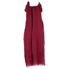 Foulard en cachemire bordeaux Chanel