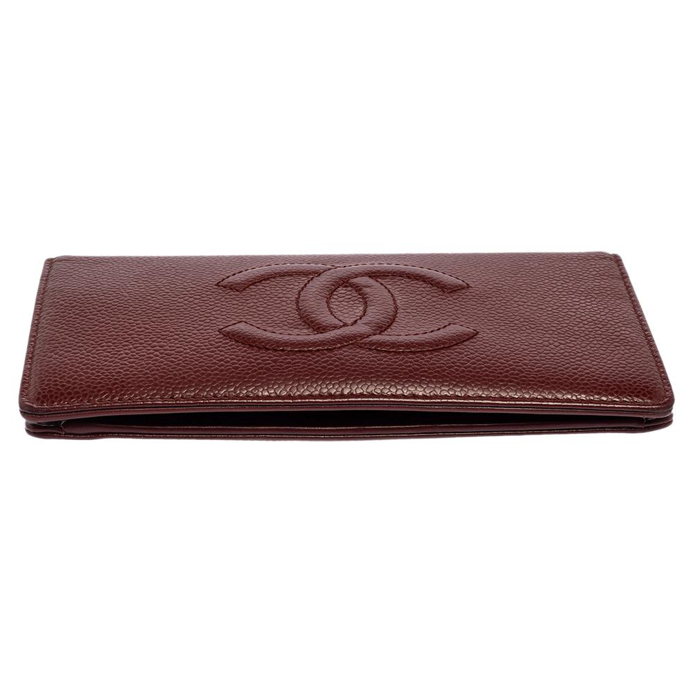 chanel burgundy wallet