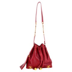 Chanel Burgundy Lambskin Bucket Bag