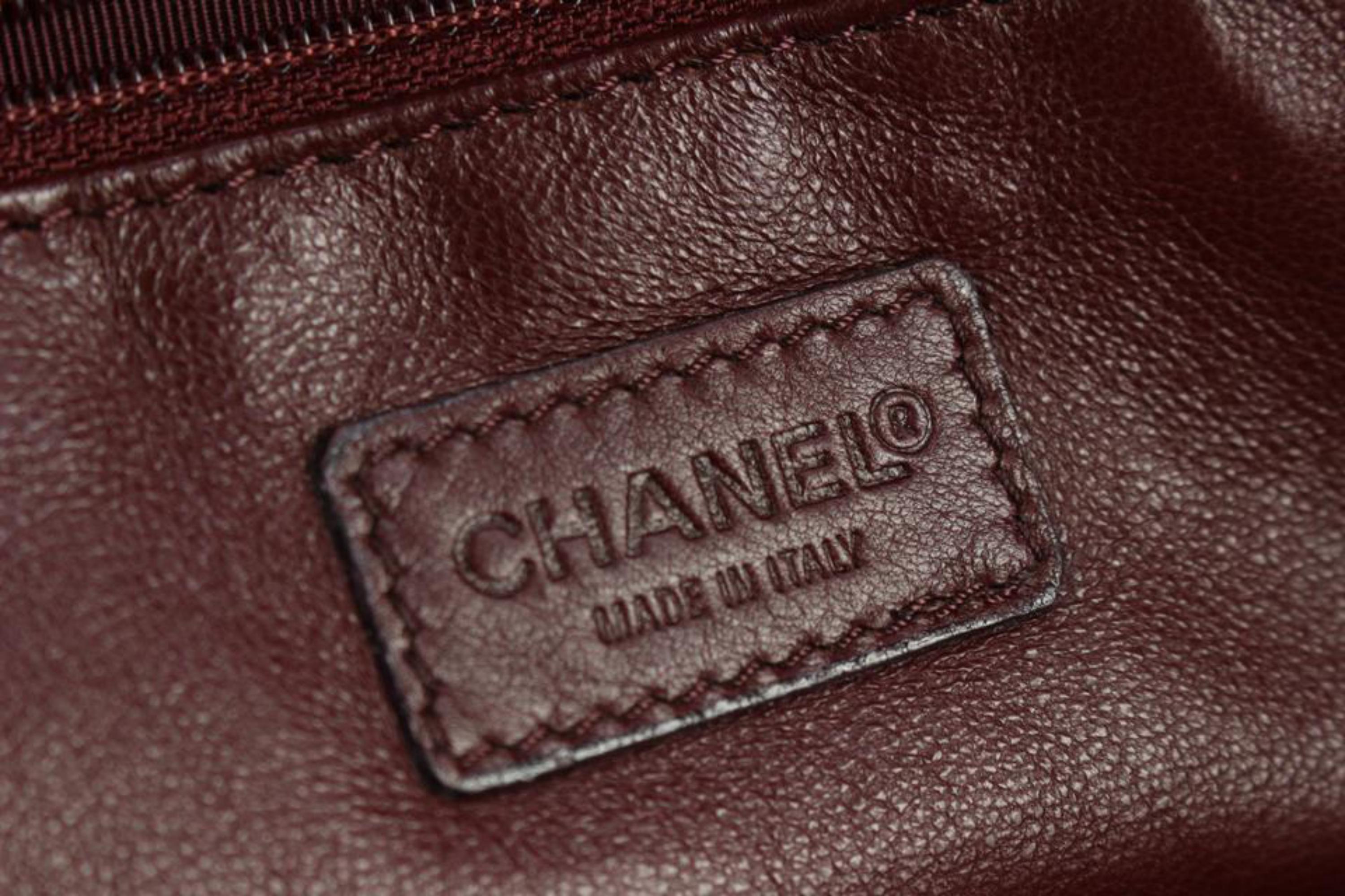 Chanel Burgunderfarbene Lapin Kaninchenfell CC Kette Tote Bag 13c42 im Angebot 6