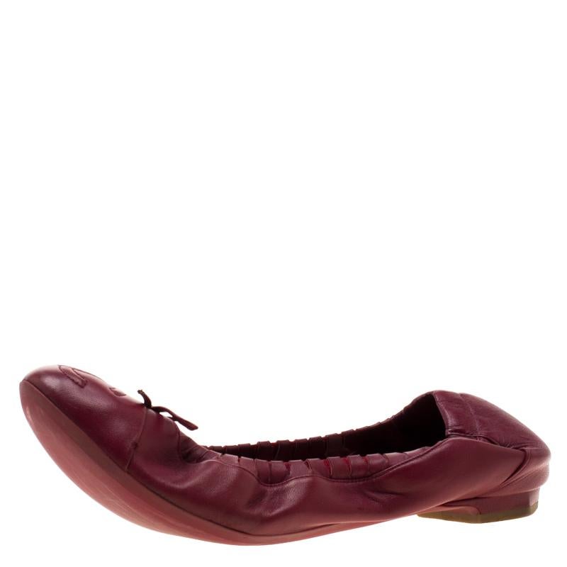 burgundy leather flats