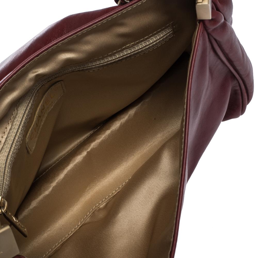 Chanel Burgundy Leather CC Timeless Flap Bag 2