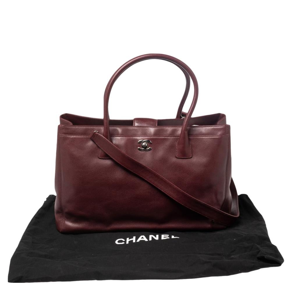 Chanel Burgundy Leather Executive Cerf Tote 4