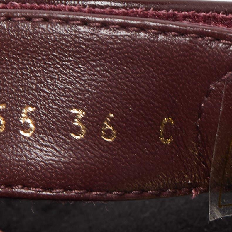 Chanel Burgundy Leather Interlocking CC Logo Sandals Size 36 2