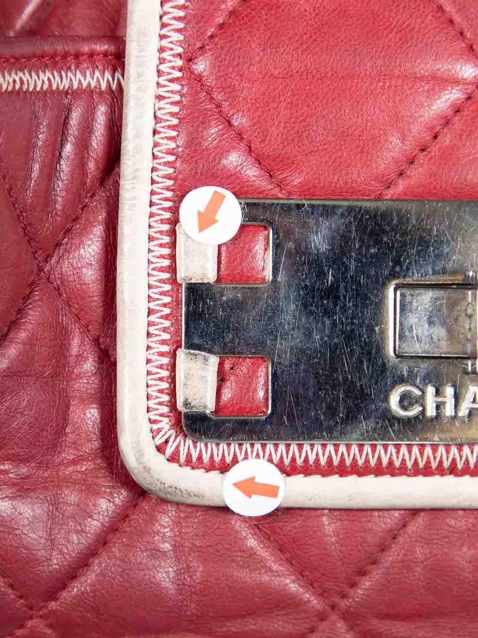 Chanel Burgundy Leather Mademoiselle Lock East West Quilted Tote 4