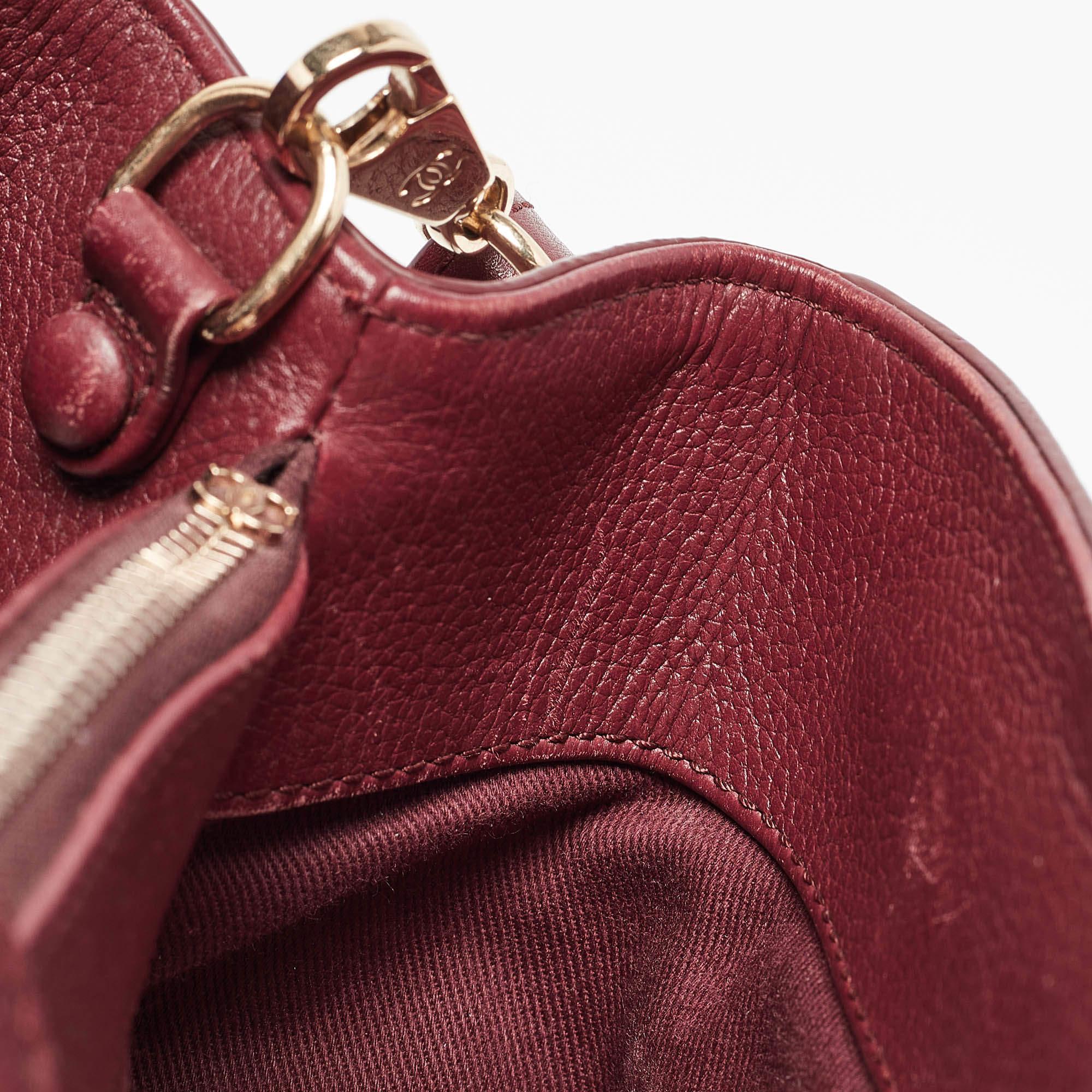 Chanel Burgundy Leather Small Neo Executive Shopper Tote 6