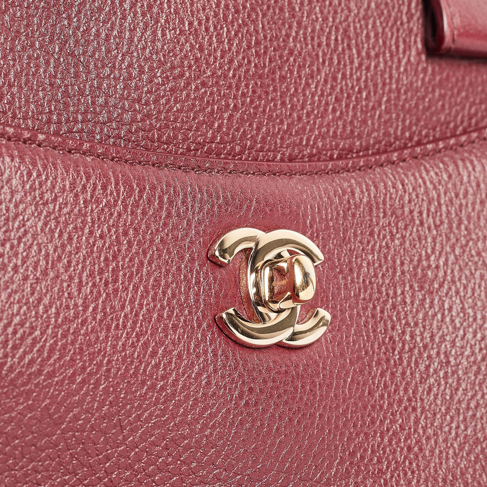 Chanel Burgundy Leather Small Neo Executive Shopper Tote 3