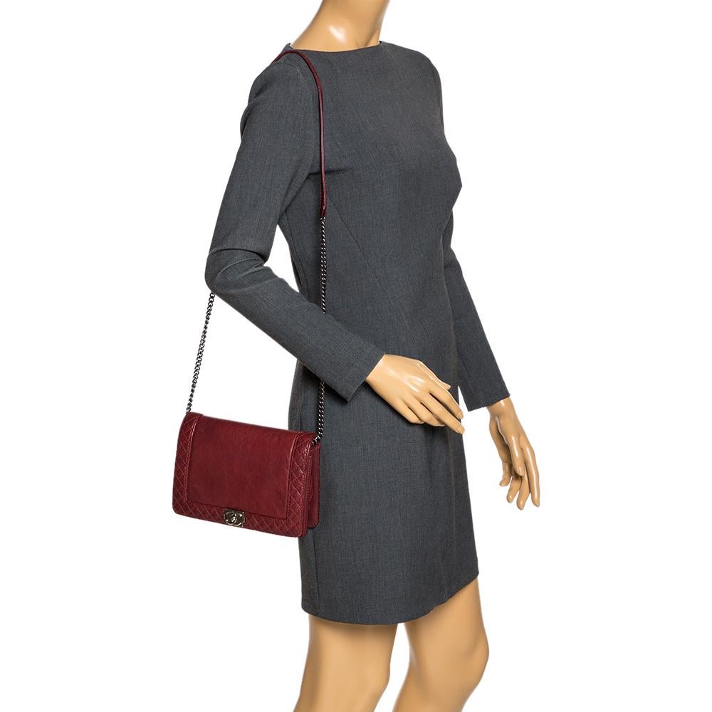chanel boy bag burgundy