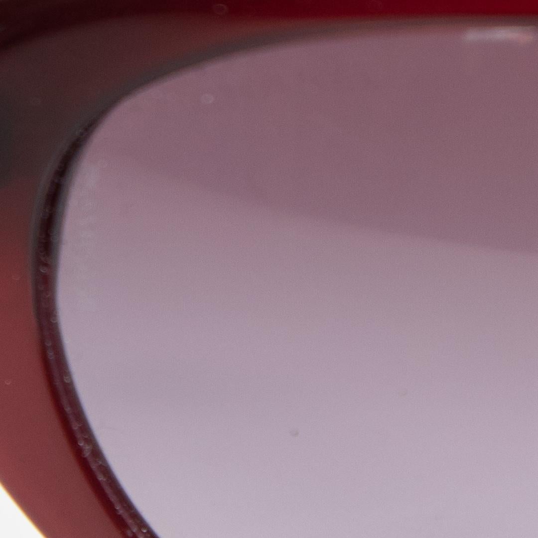 Women's Chanel Burgundy Logo Flower Sunglasses