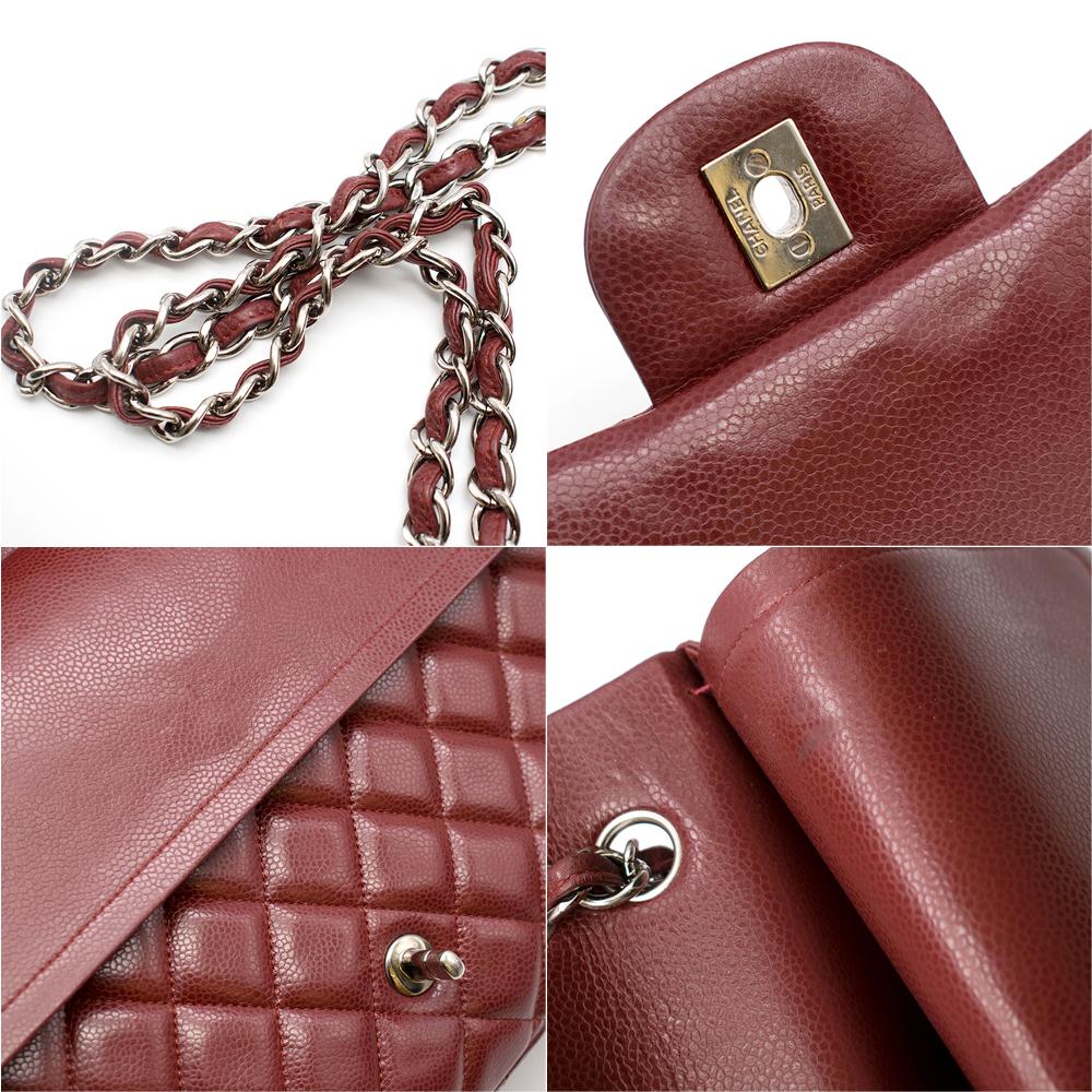 Women's or Men's Chanel Burgundy Maxi Classic Flap Bag 33cm