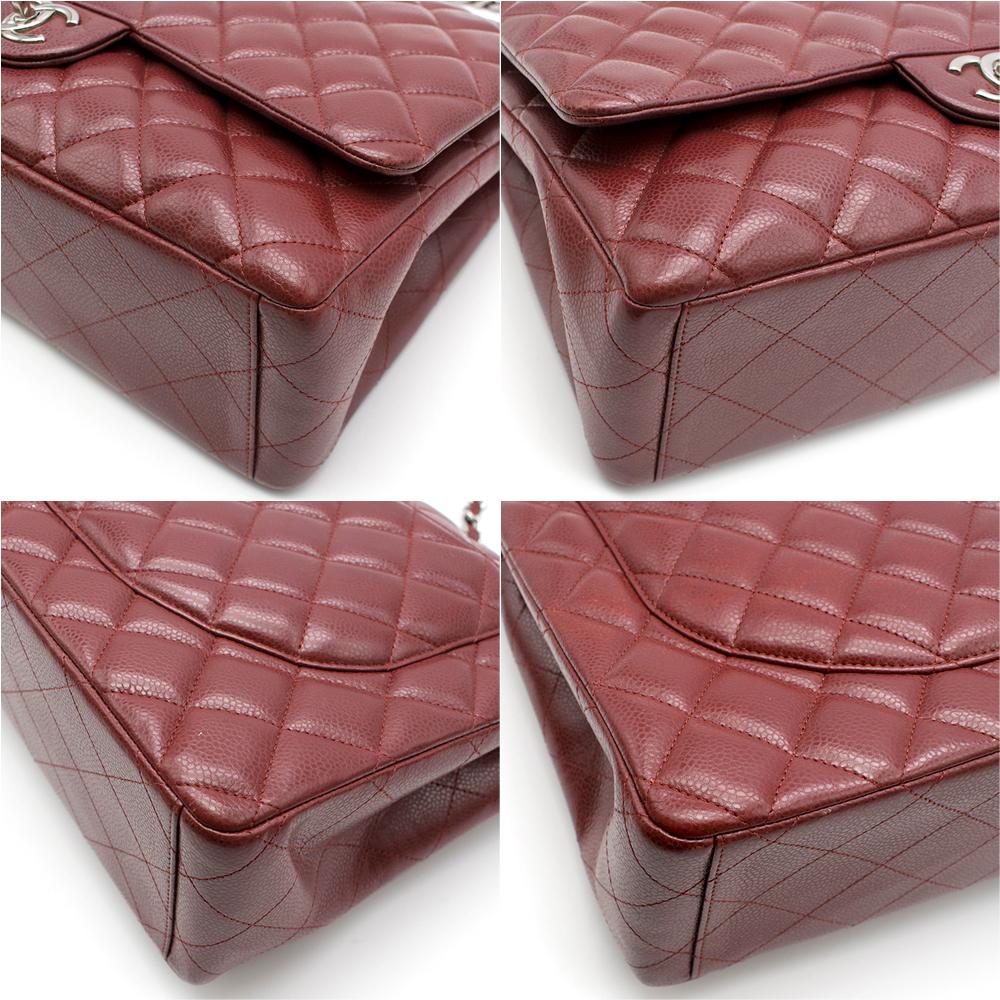Chanel Burgundy Maxi Classic Flap Bag 33cm 1