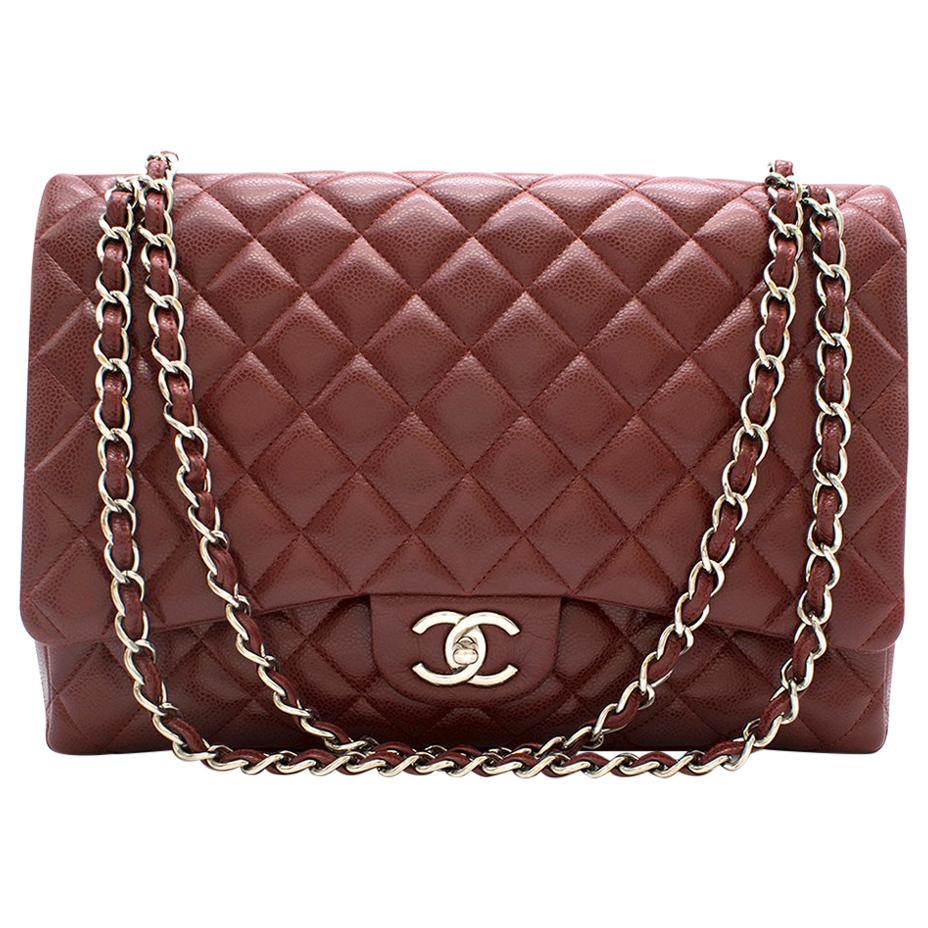 burgundy chanel purse