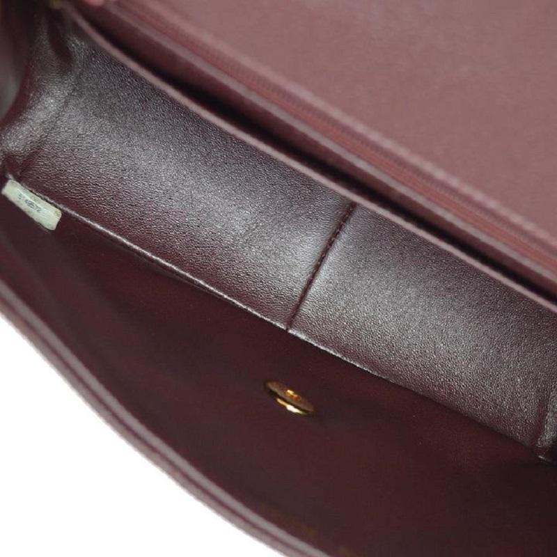 Gray CHANEL Burgundy Medium Diana Caviar Leather Gold Evening Shoulder Flap Bag