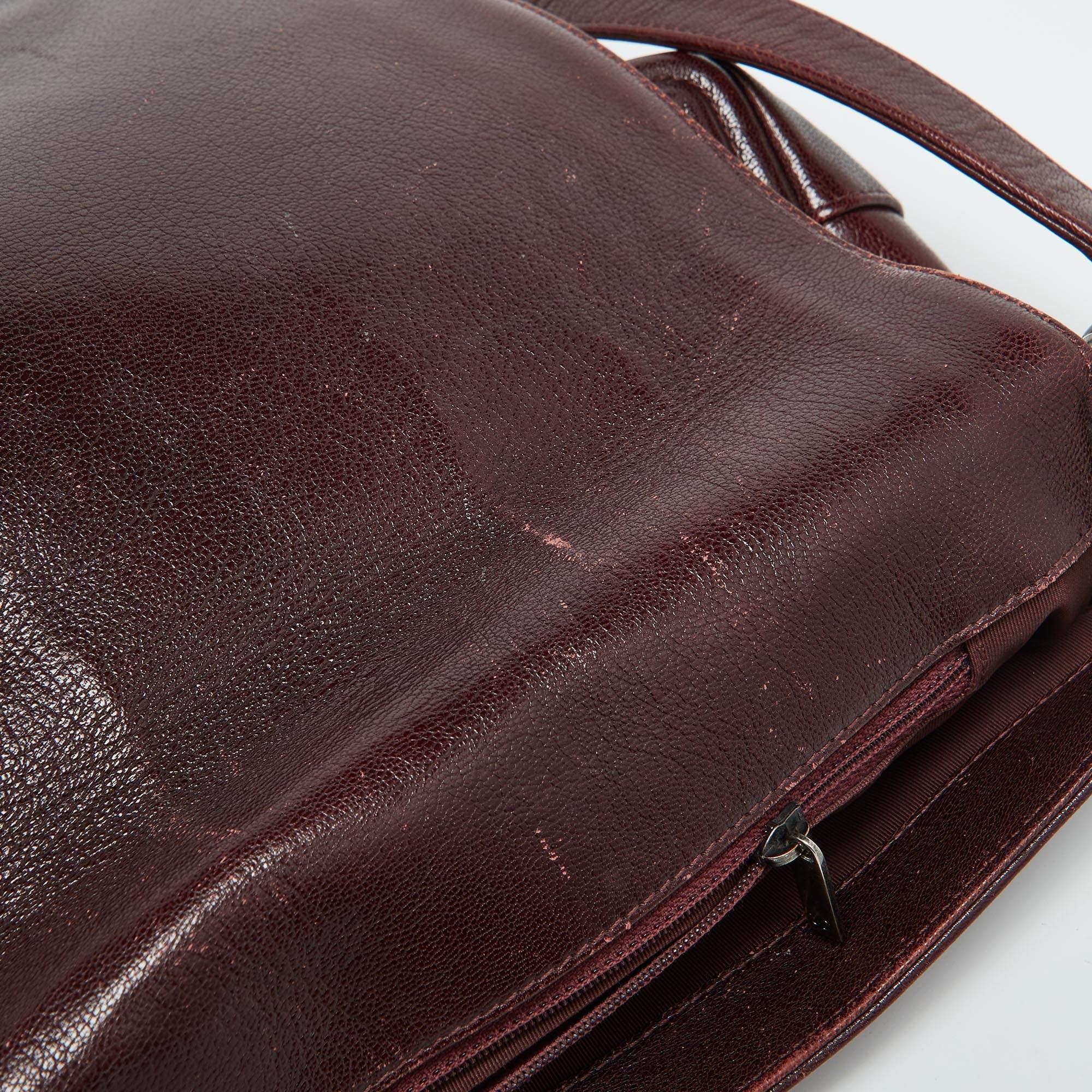 Chanel Burgundy Ombre Quilted Leather Large Boy Flap Bag en vente 2