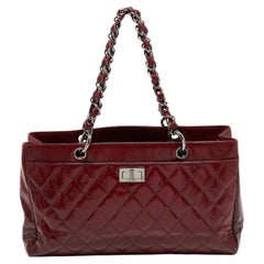 Chanel Burgundy Ombré Quilted Patent Leather 2.55 Reissue Bag