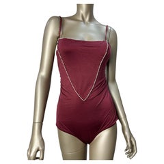 Maillot de bain Chanel en perles de Bourgogne Sz.42