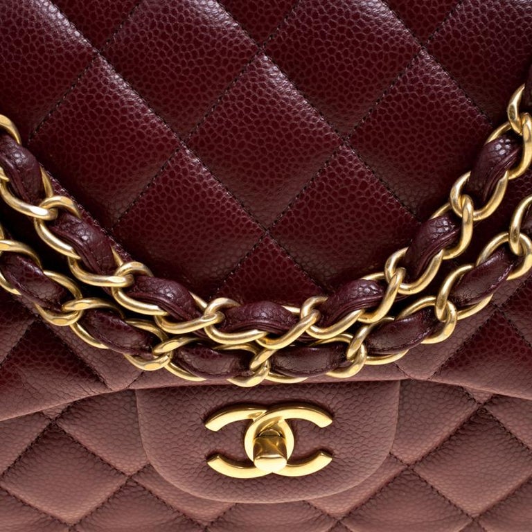 Chanel Burgundy Caviar Leather Large Classic Flap Bag ○ Labellov ○ Buy and  Sell Authentic Luxury