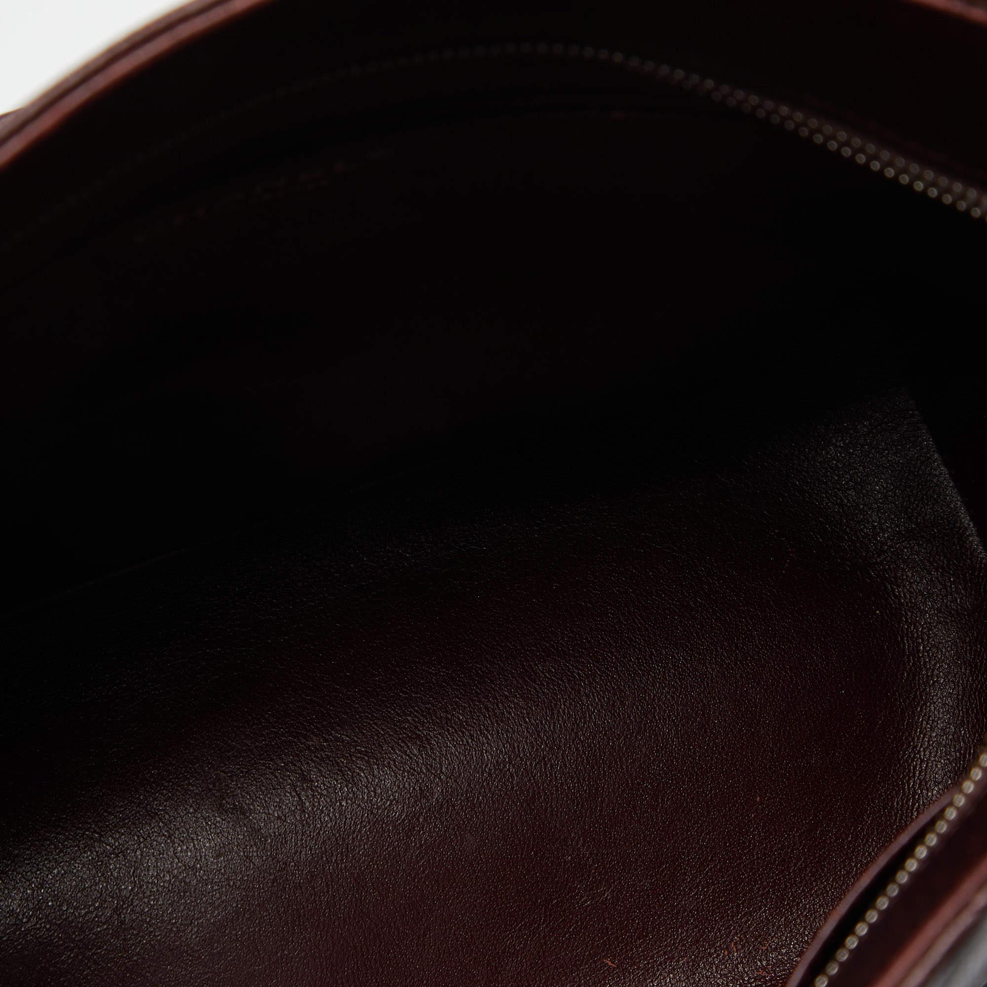 Chanel Burgundy Quilted Caviar Leather Medallion Tote 2