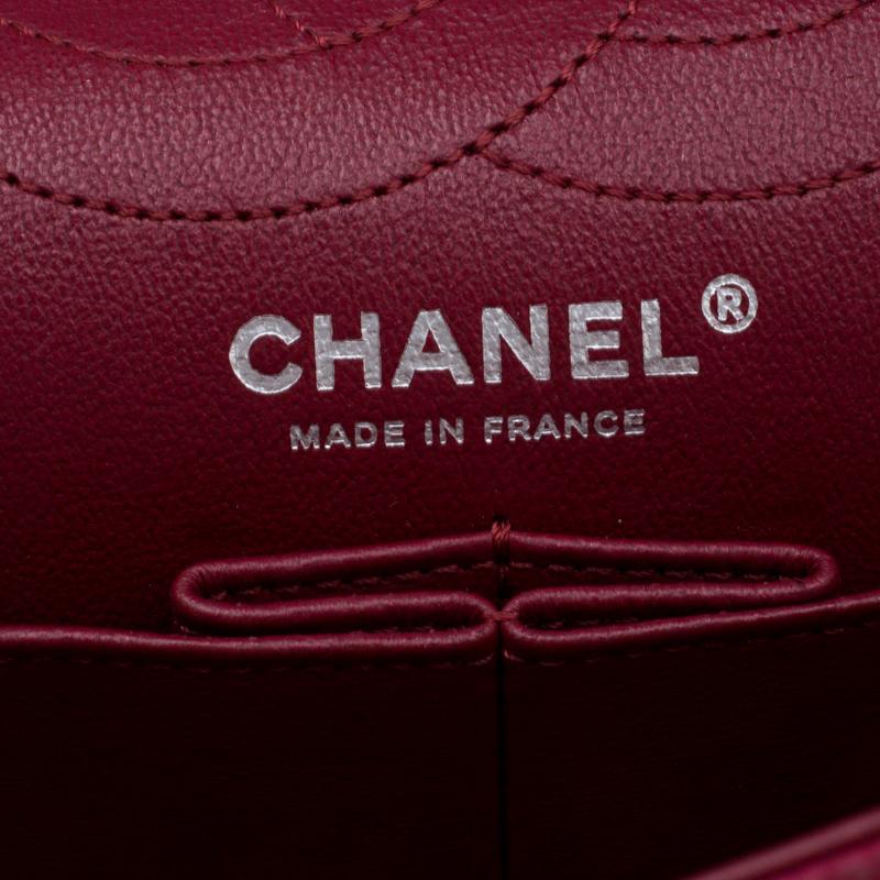 Chanel Burgundy Quilted Caviar Nubuck Reissue 2.55 Classic 226 Flap Bag 2