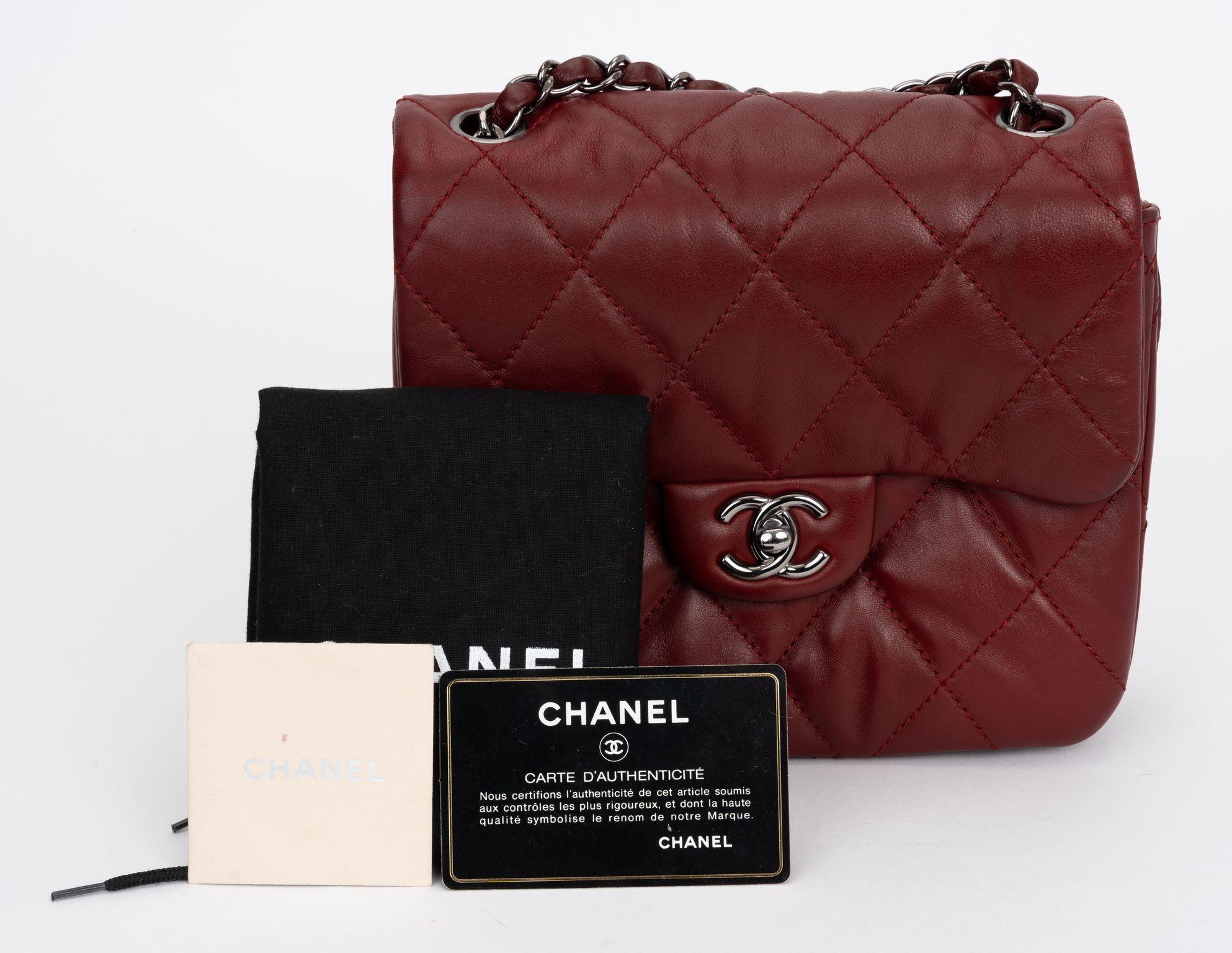Chanel Burgundy Quilted Flap Bag For Sale 5