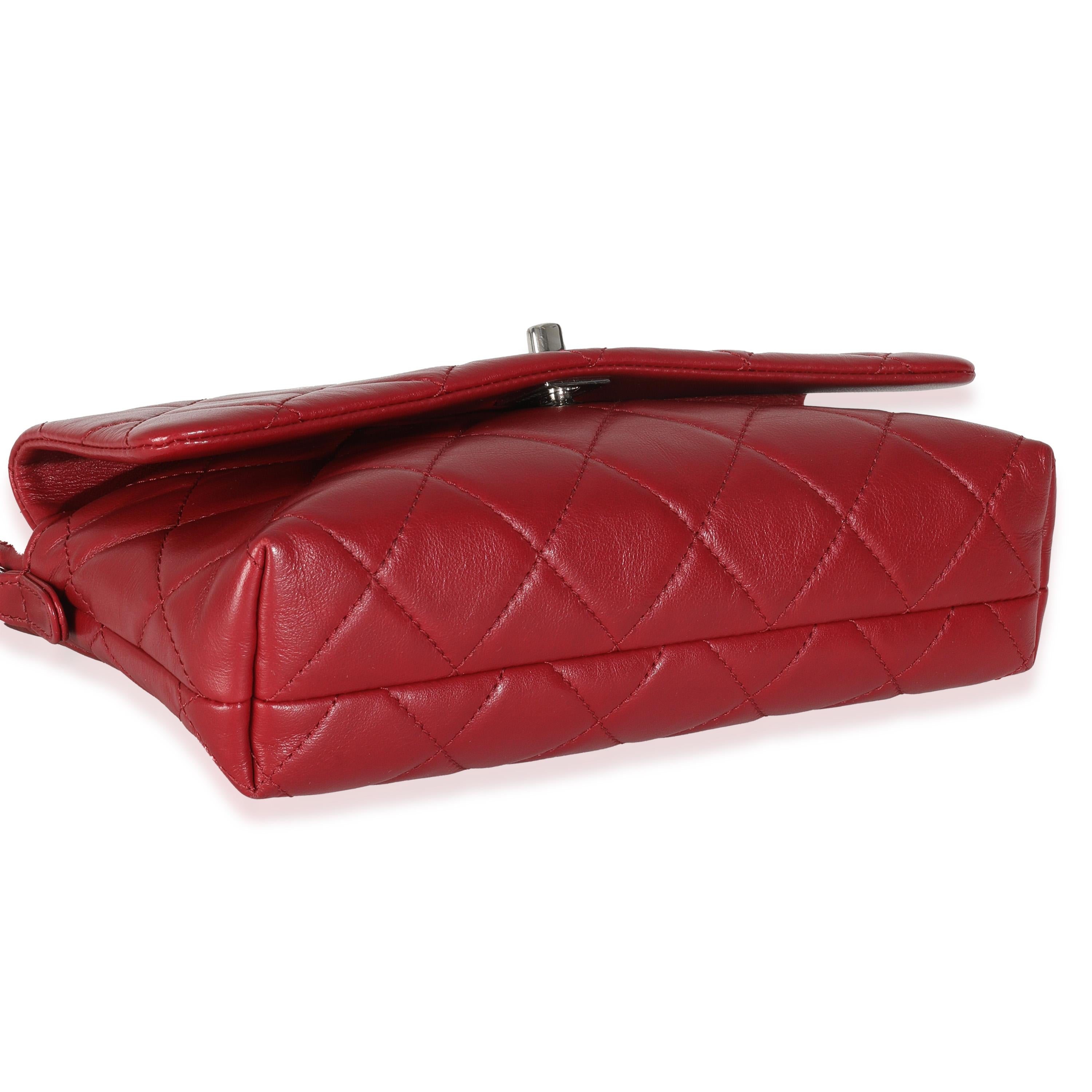 Chanel Burgundy Quilted Lambskin Front Pocket Camera Bag 2