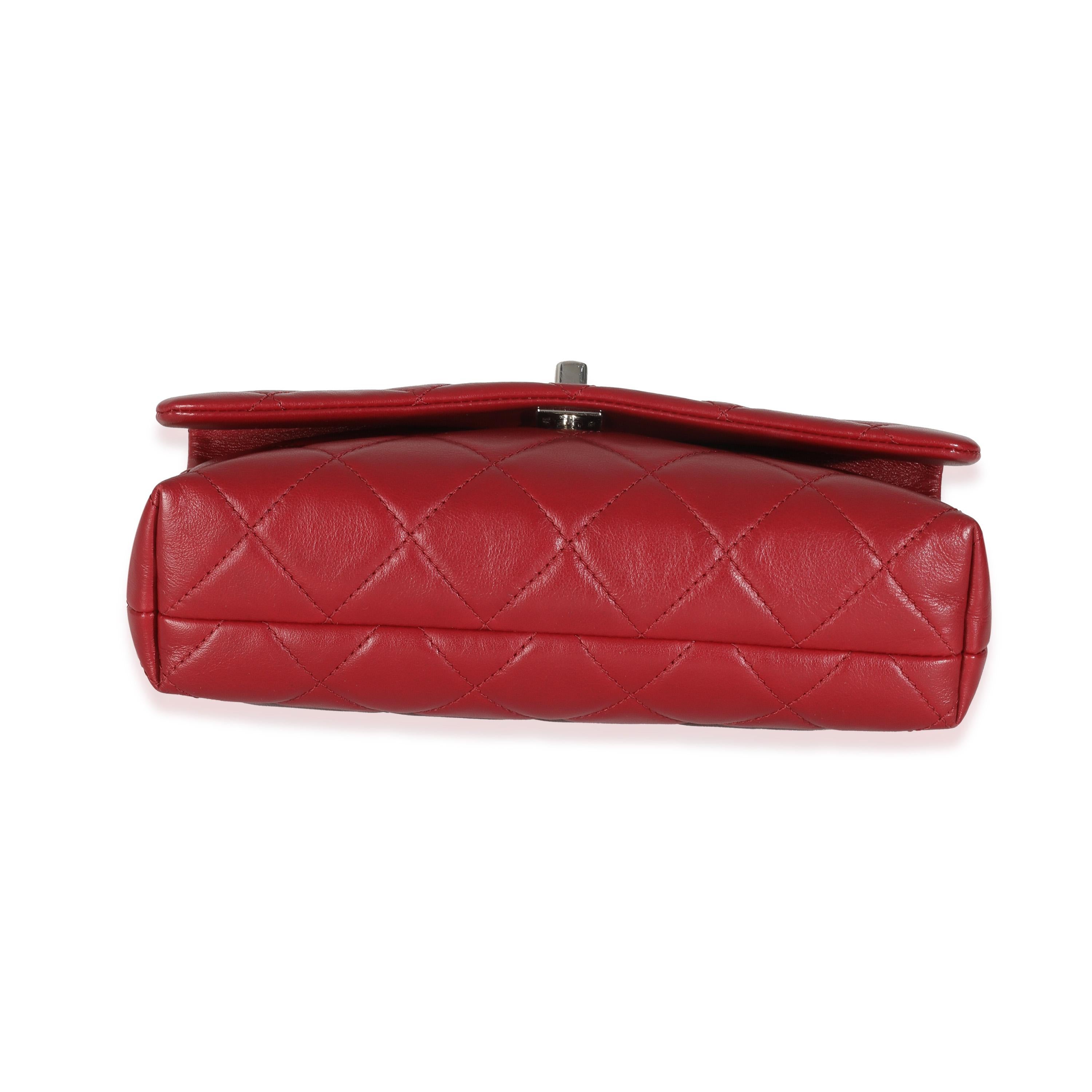 Chanel Burgundy Quilted Lambskin Front Pocket Camera Bag 3