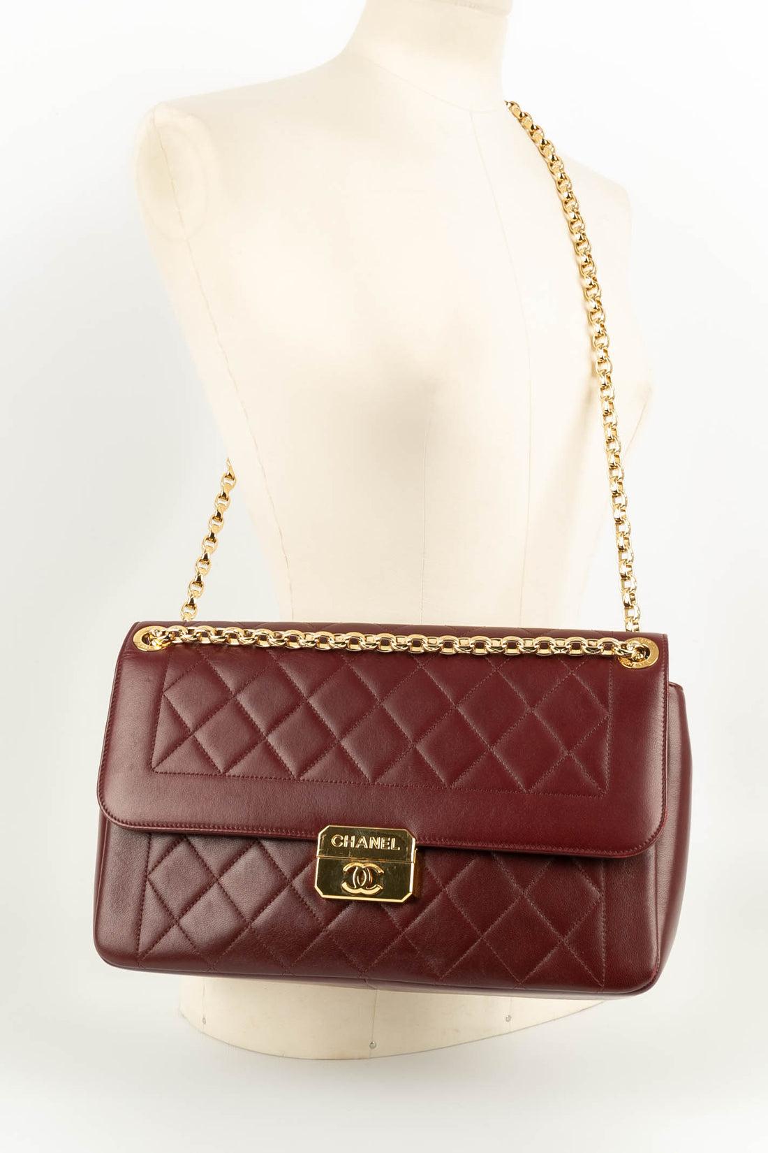 Chanel Burgundy Quilted Leather Bag, 2013/2014 For Sale 9
