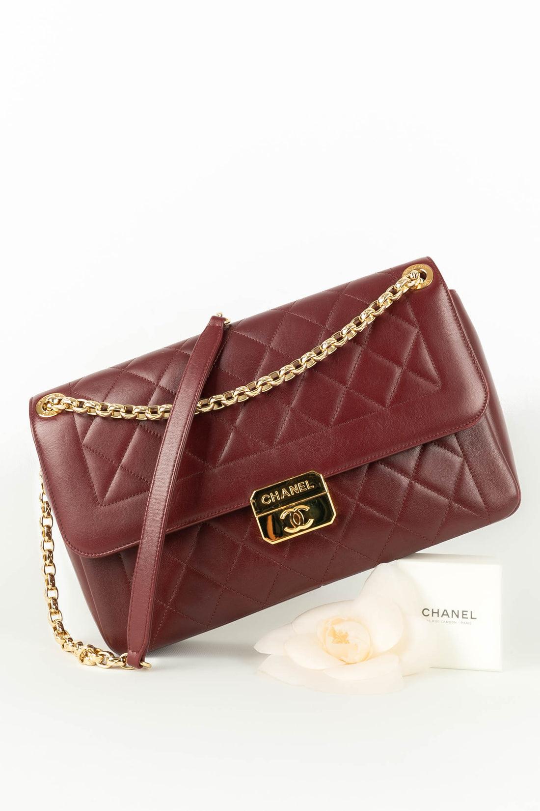 Chanel Burgundy Quilted Leather Bag, 2013/2014 For Sale 10