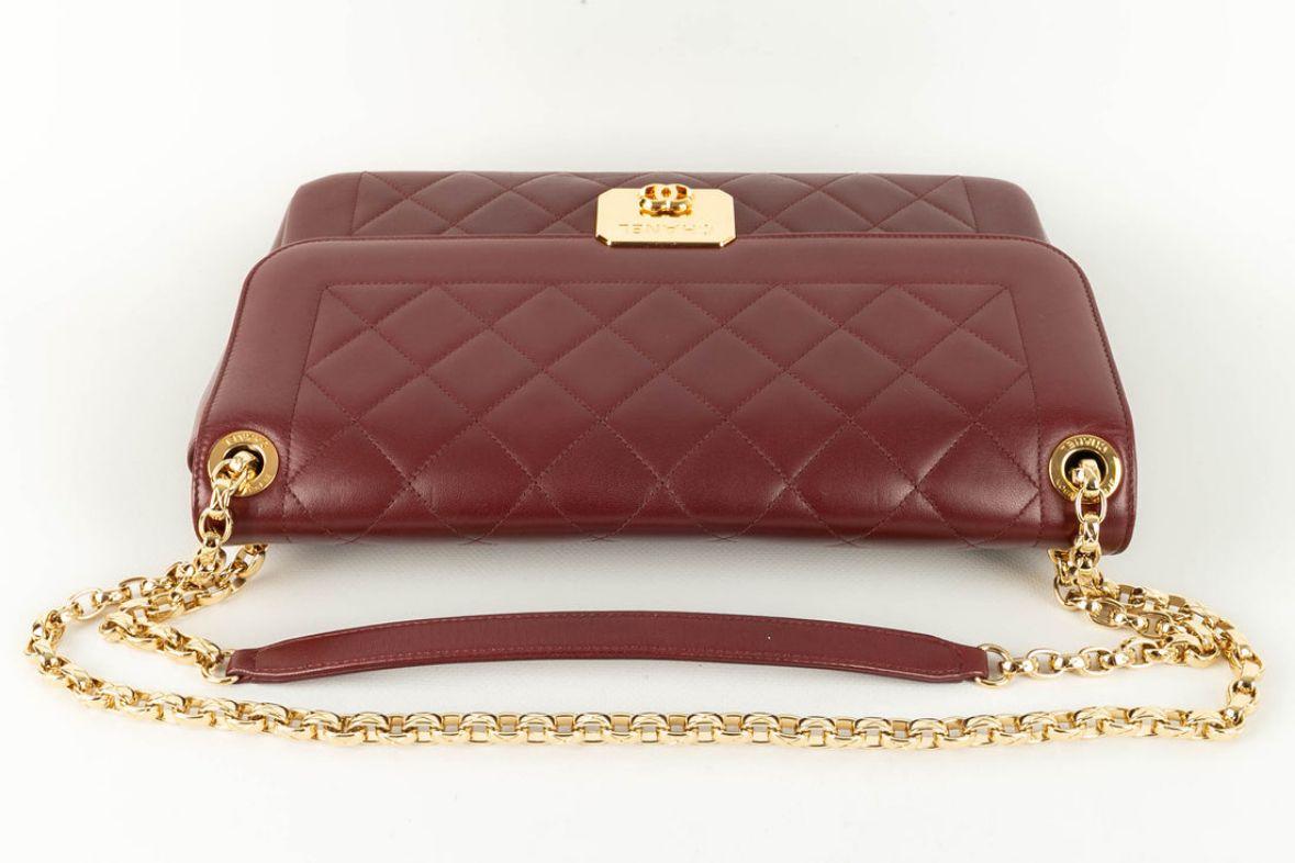 Chanel Burgundy Quilted Leather Bag, 2013/2014 For Sale 1