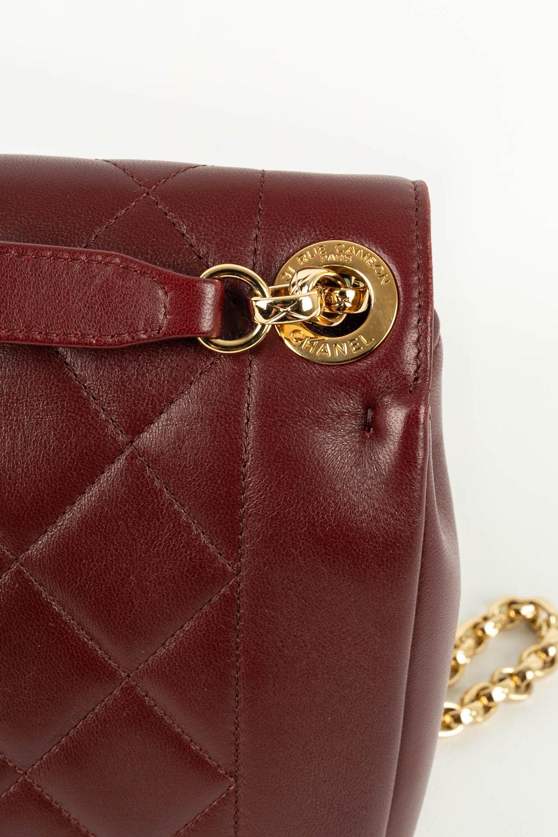 Chanel Burgundy Quilted Leather Bag, 2013/2014 For Sale 3