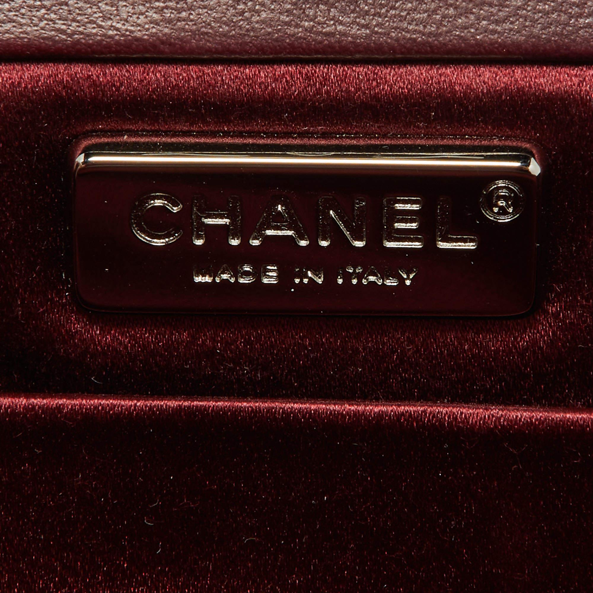 Women's Chanel Burgundy Quilted Leather CC Long Clutch