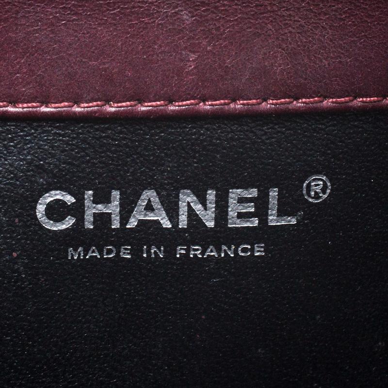 Chanel Burgundy Quilted Leather Mini Top Handle Flap Shoulder Bag 6