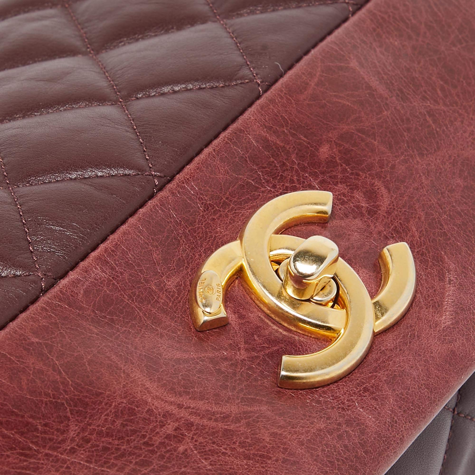 Chanel Burgundy Quilted Leather Soft Elegance Flap Bag For Sale 5