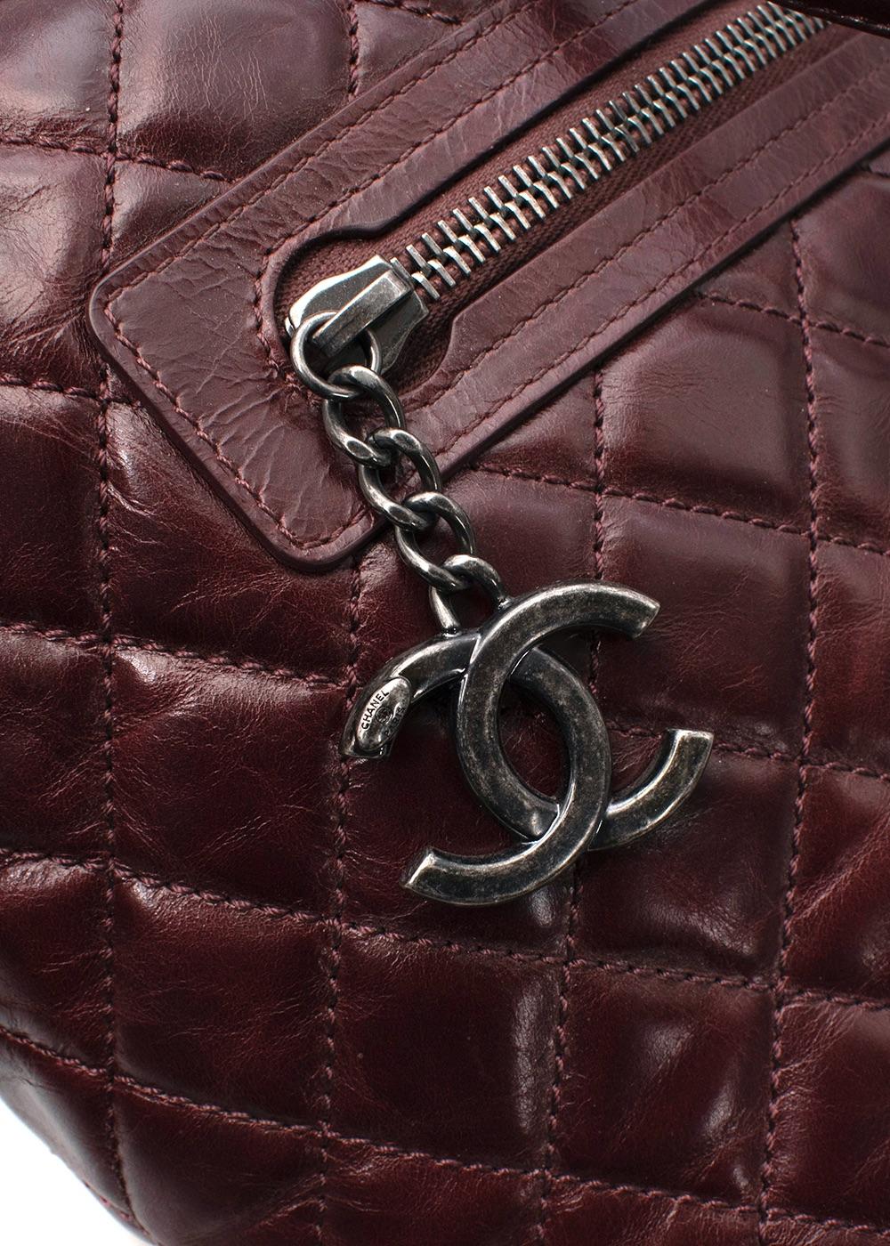 Chanel Burgundy Quilted Leather Urban Spirit Backpack For Sale 6