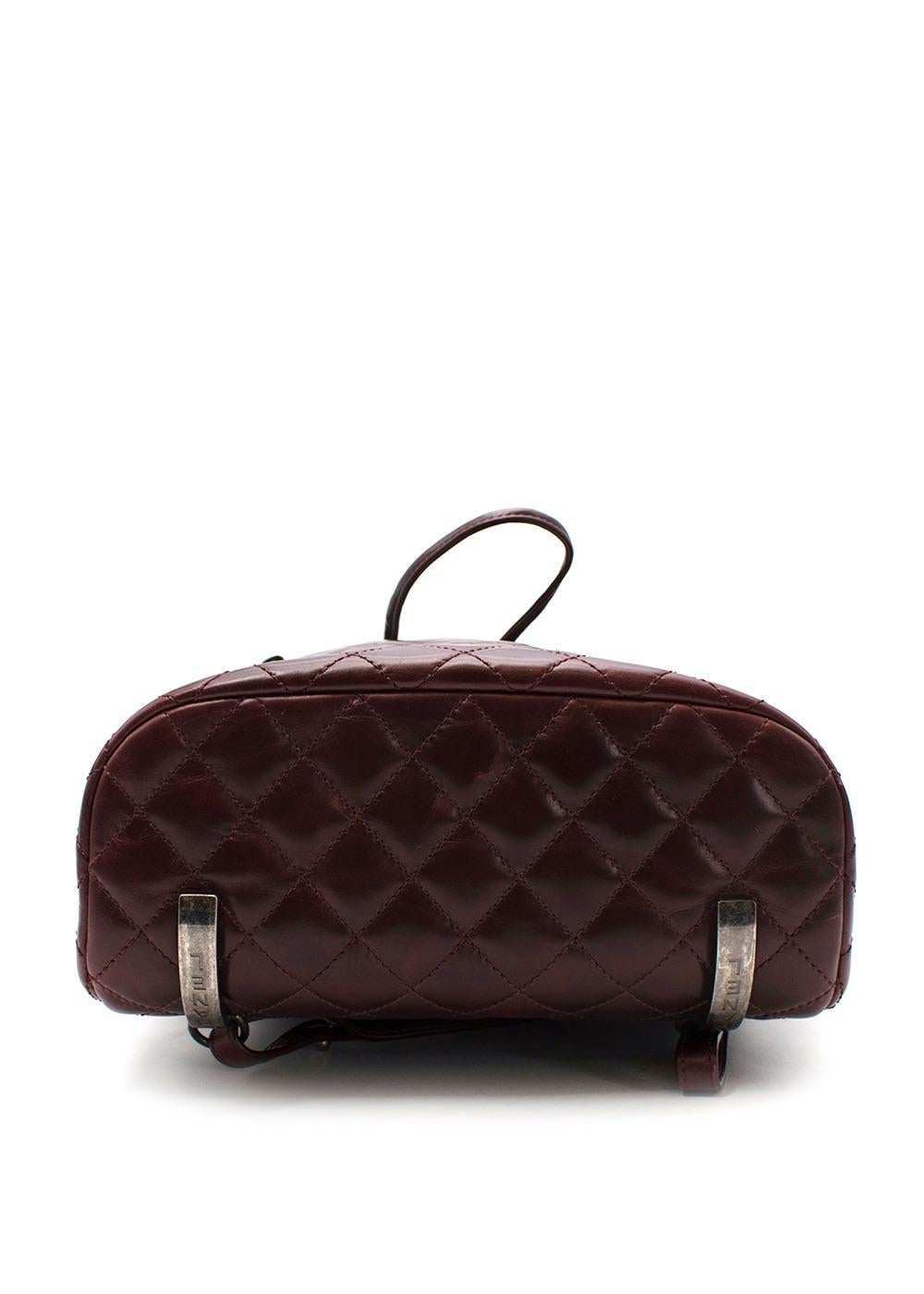 Women's or Men's Chanel Burgundy Quilted Leather Urban Spirit Backpack For Sale