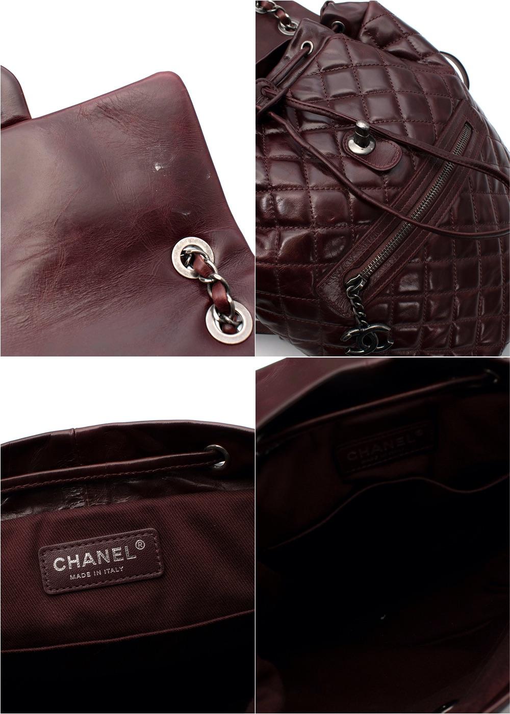 Chanel Burgundy Quilted Leather Urban Spirit Backpack For Sale 2