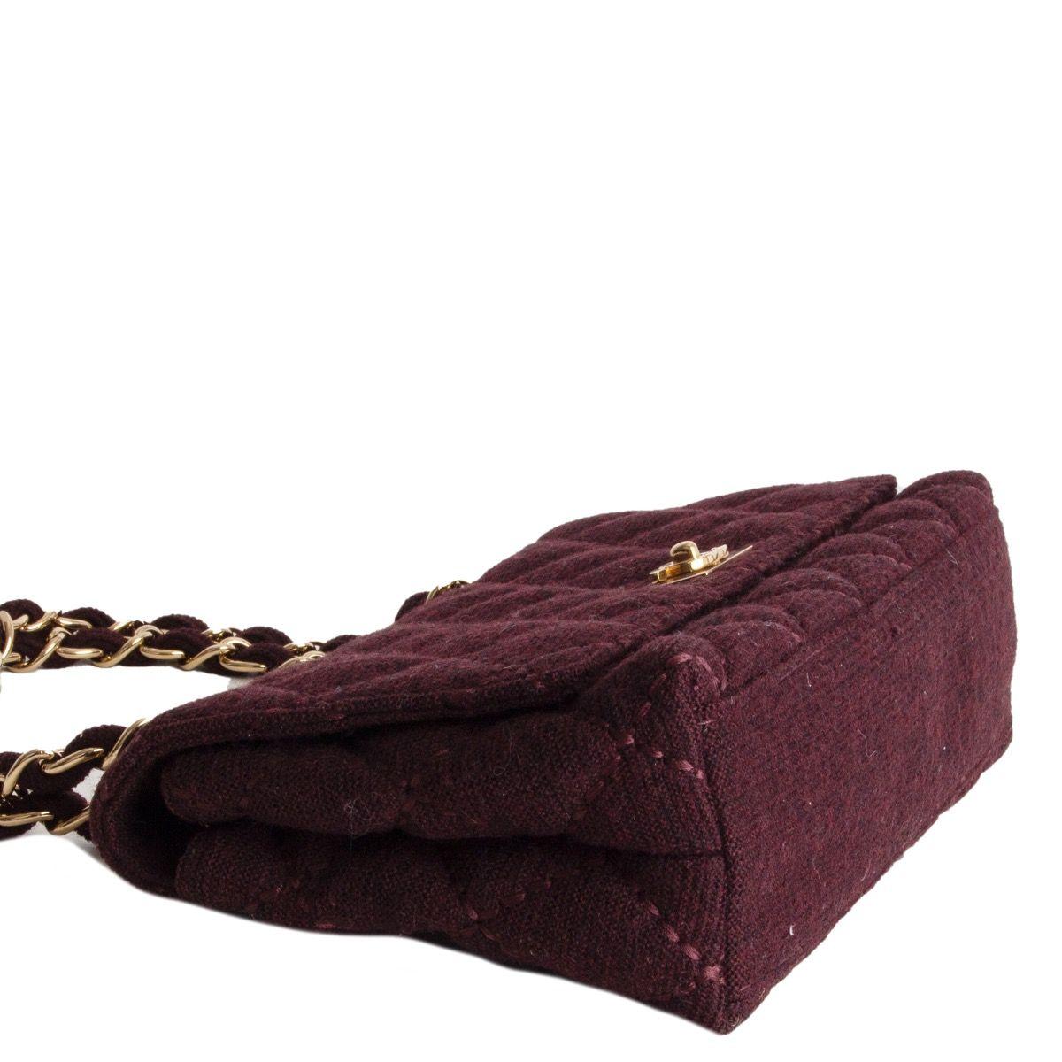 burgundy quilted bag