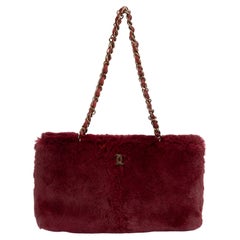 Chanel Burgundy Rabbit Shoulder Bag