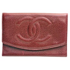 Chanel Burgundy Red Caviar Wallet