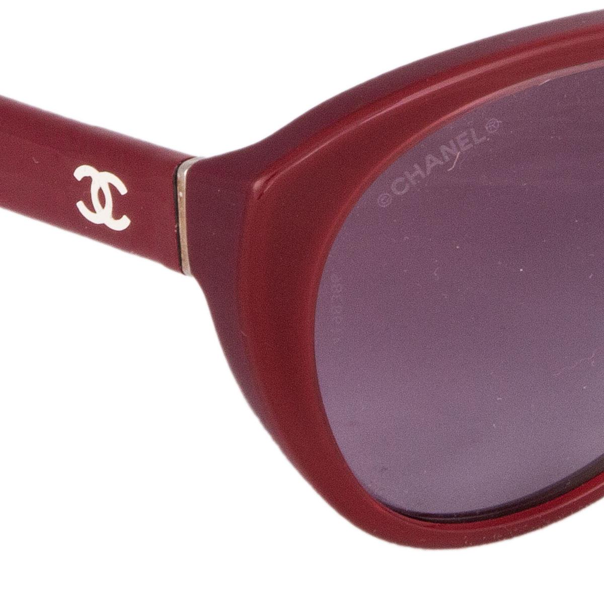 chanel burgundy sunglasses