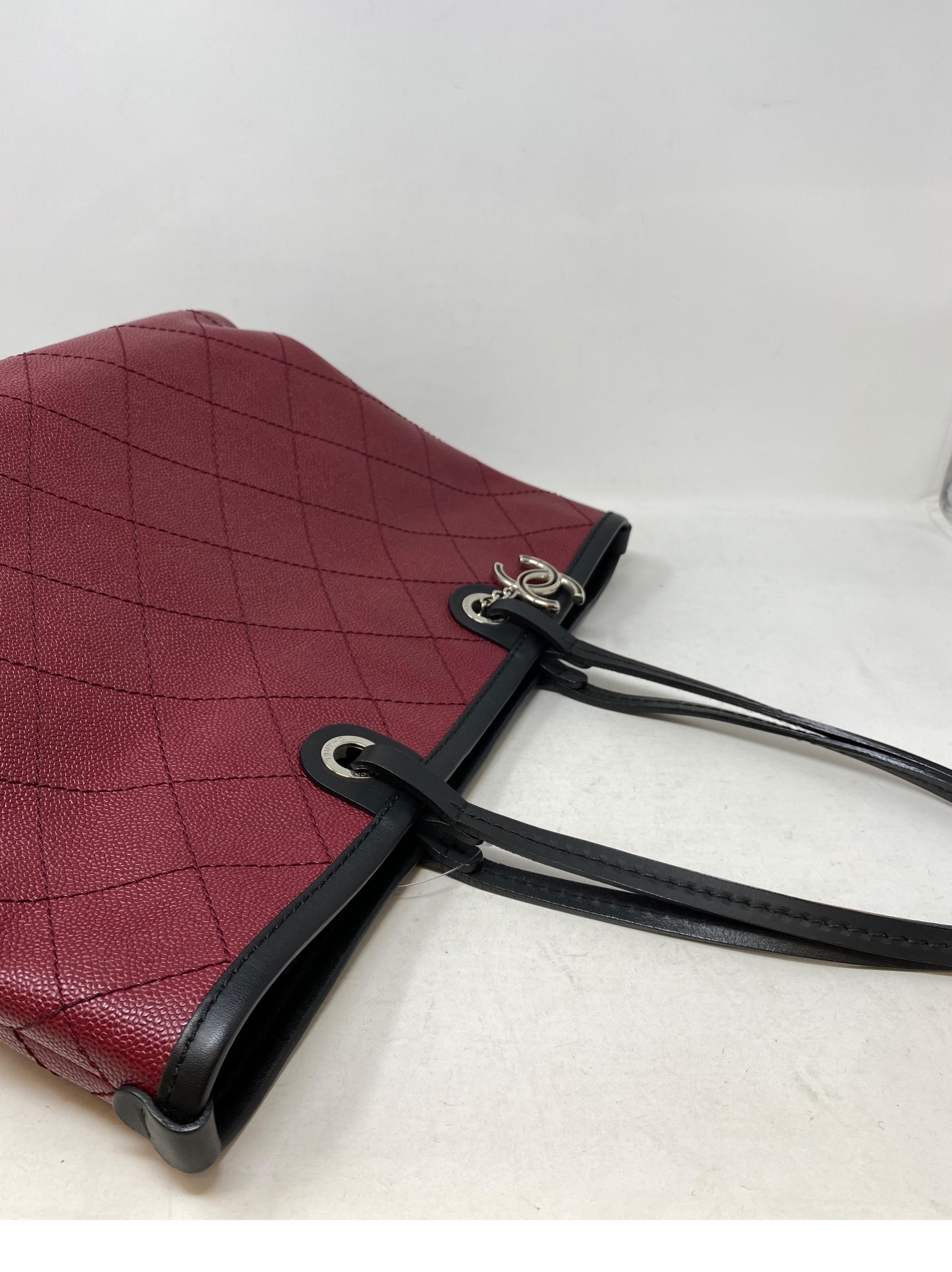 Chanel Burgundy Tote Bag 6