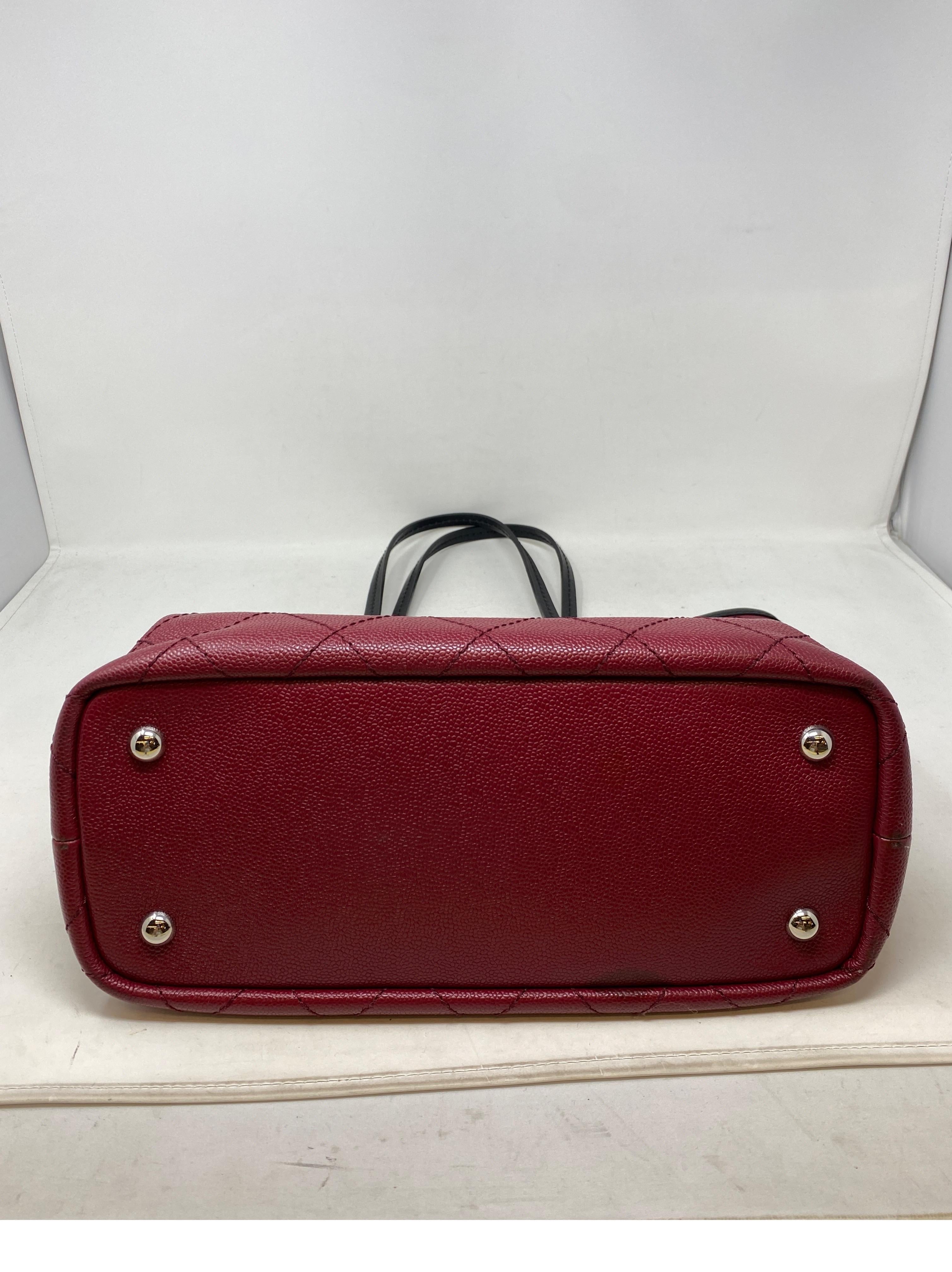 Chanel Burgundy Tote Bag  For Sale 7