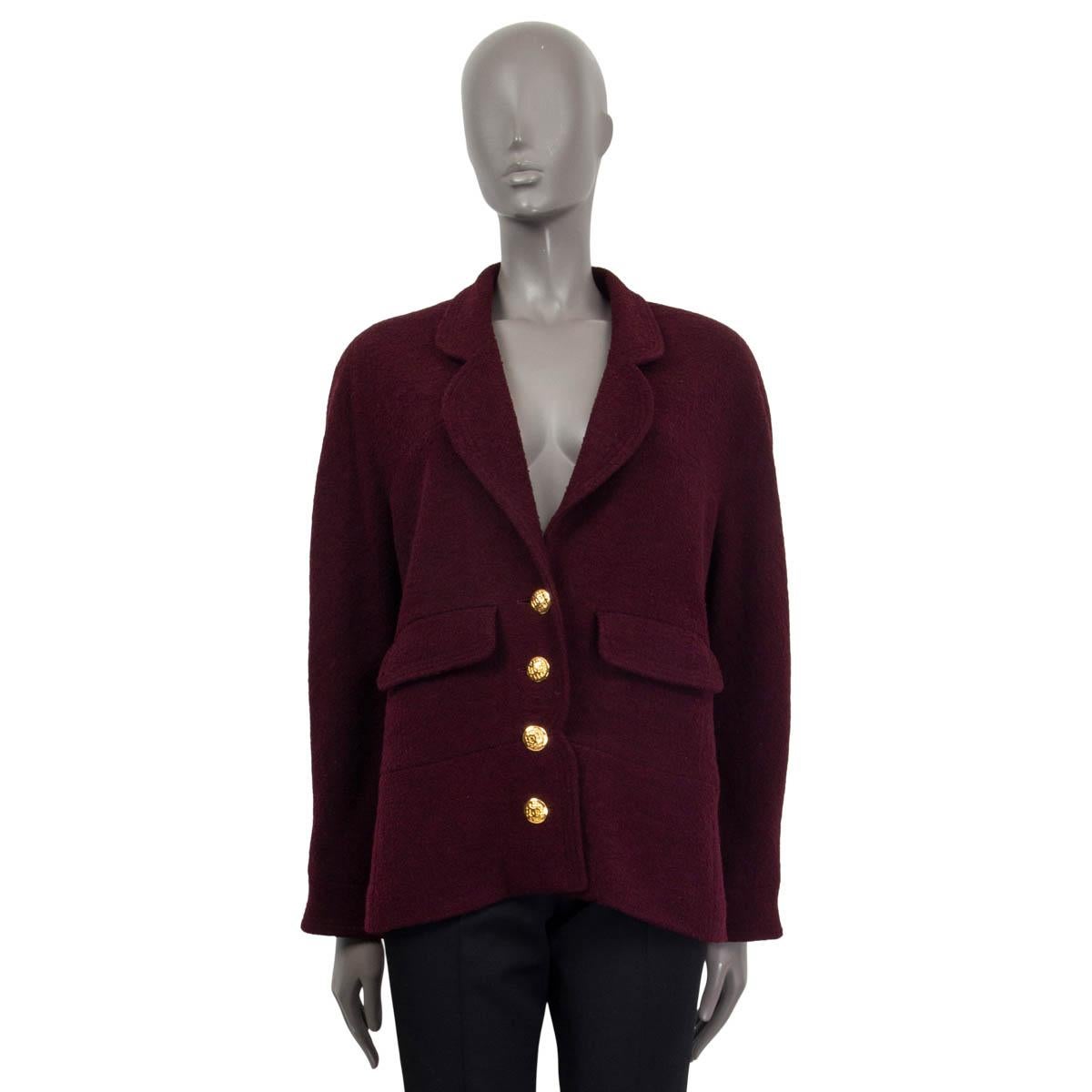 burgundy tweed blazer