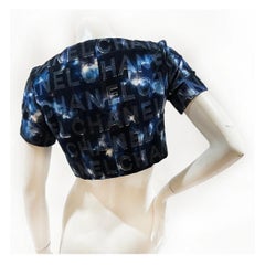 Chanel Burnout Logo Crop Top Resort2021