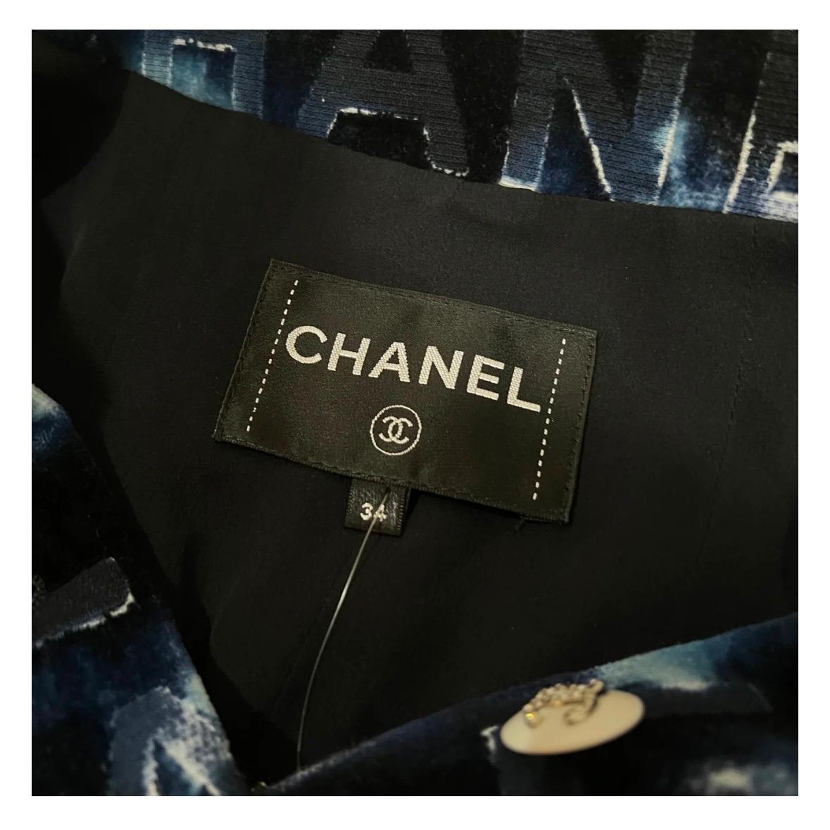 Women's Chanel Burnout Logo Crop Top Resort2021 For Sale