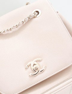 Chanel Business Affinity Backpack Beige Caviar Leather